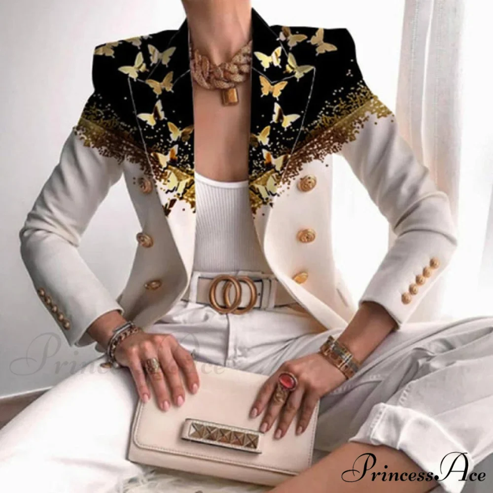 Elegant Office Lady Double Breasted Blazers - Image 5