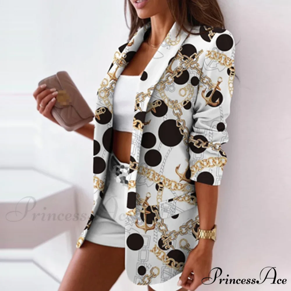 Office Lady Elegant Solid Blazer