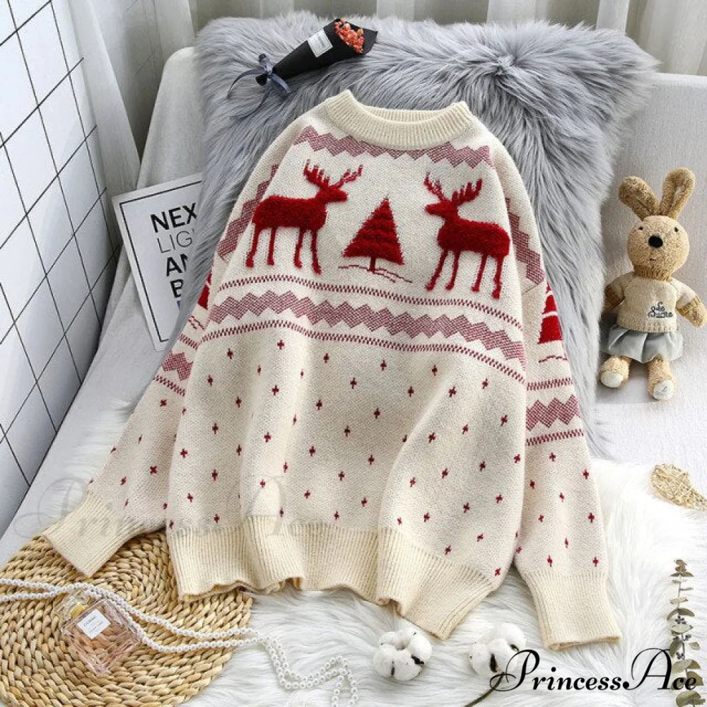 Female Loose Outwear Thickened Knitted Sweater - Image 2