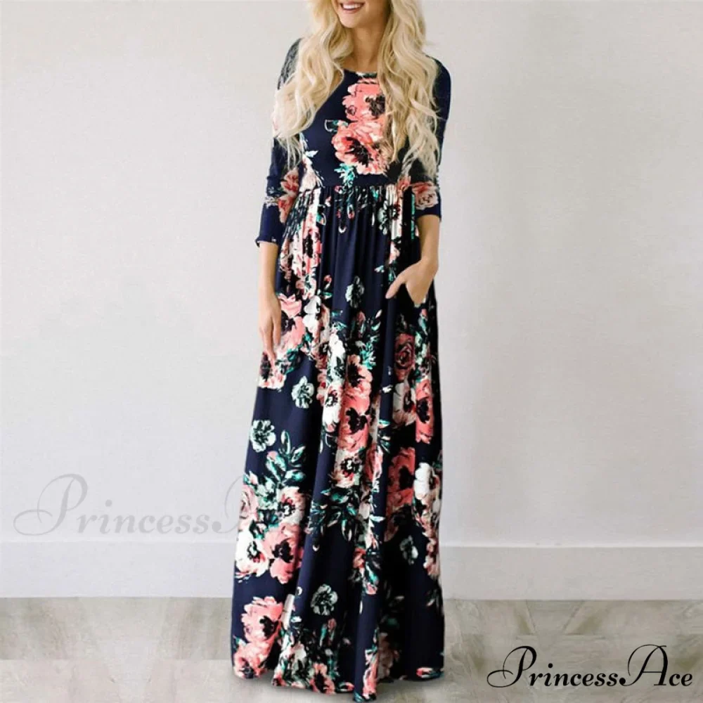 Ladies White Maxi Evening Party Dress