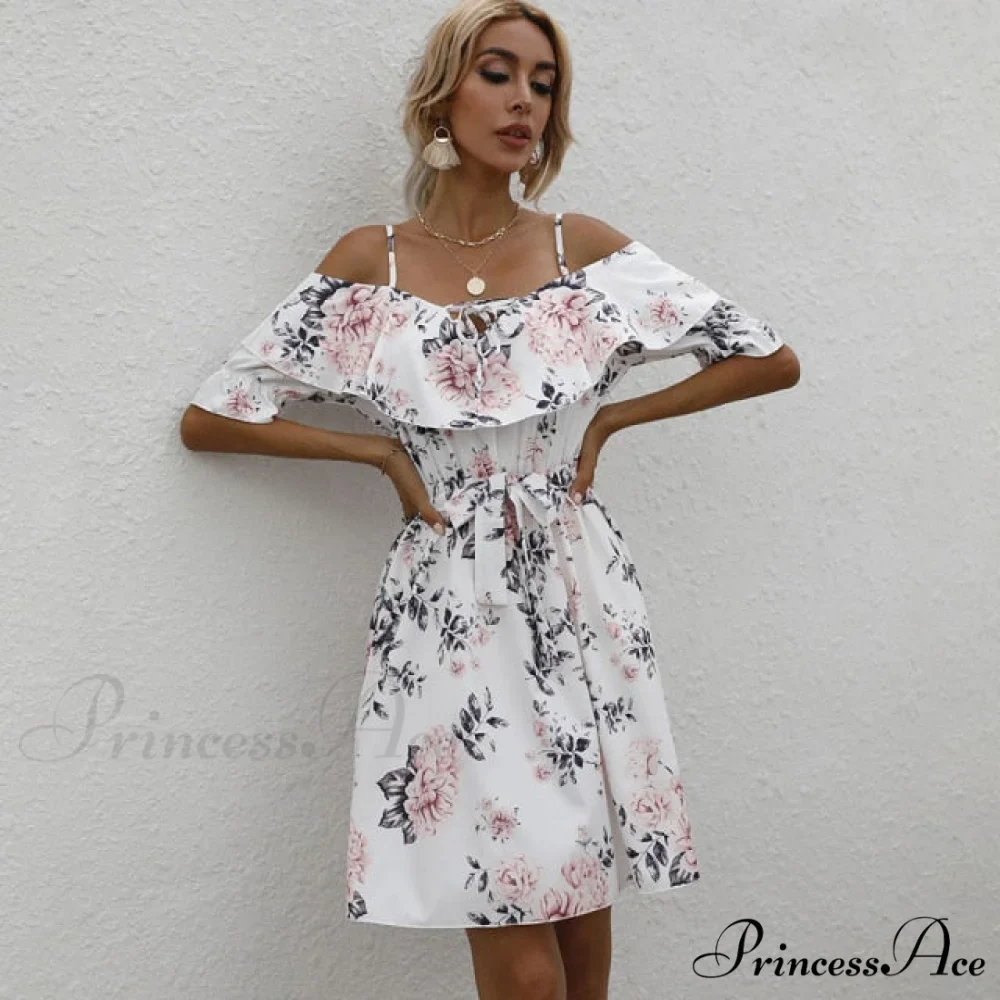Sexy Spaghetti Strap Floral Print Mini Dress - Image 2