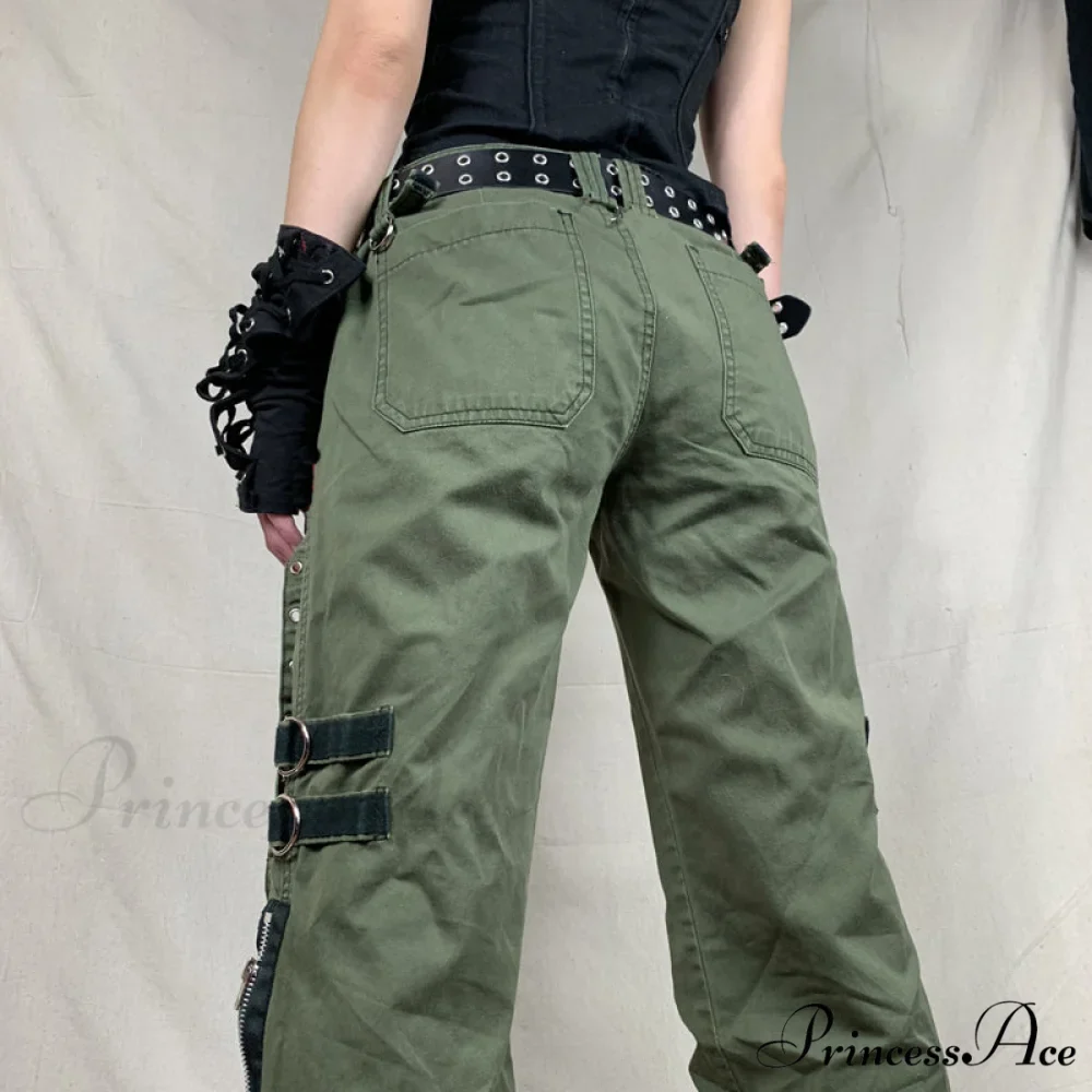 Bandage Low Waist Cargo Pants - Image 4