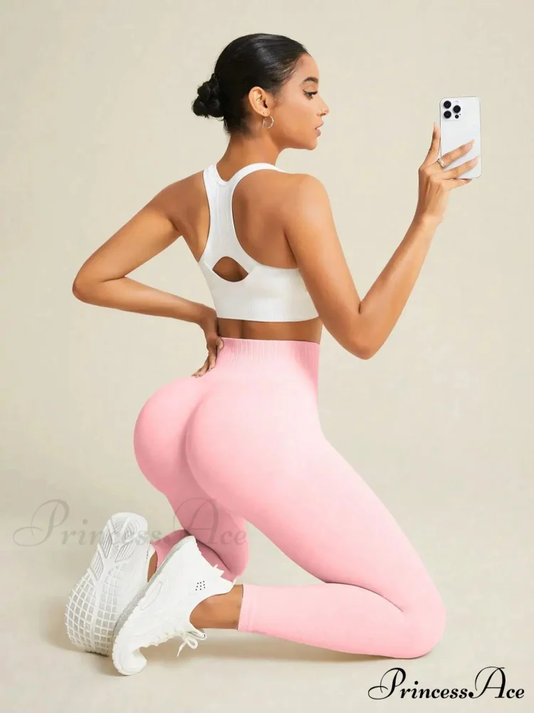Seamless Yoga Sports Stretchy High Waist Fitness Sports Activewear Leggings - Image 7