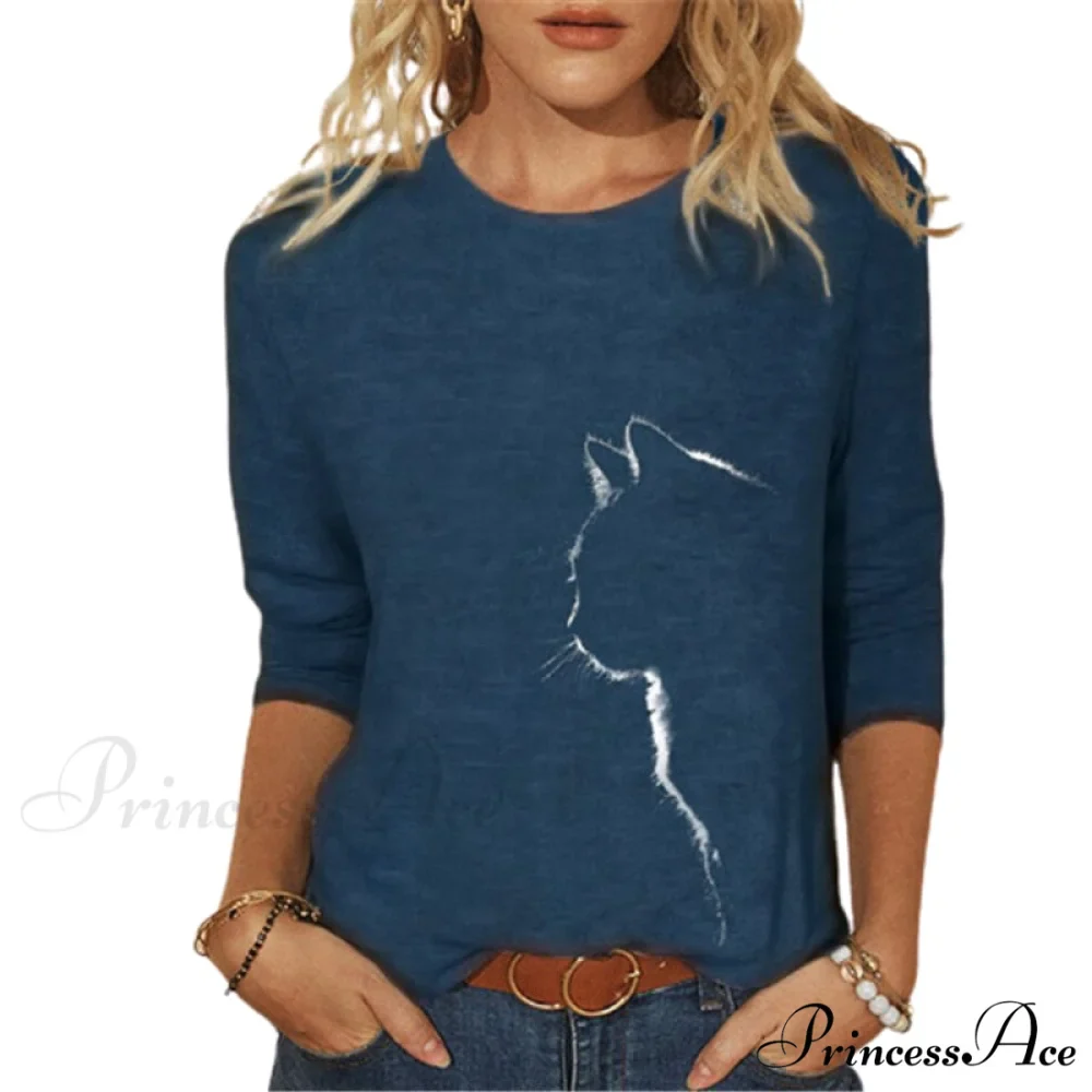 Funny Cat 3D Print Long Sleeve T-Shirts