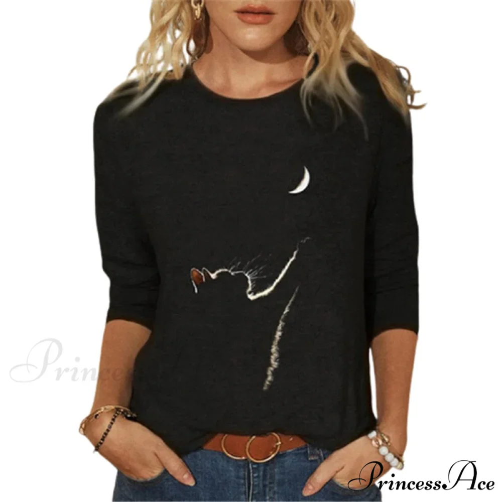 Funny Cat 3D Print Long Sleeve T-Shirts - Image 5