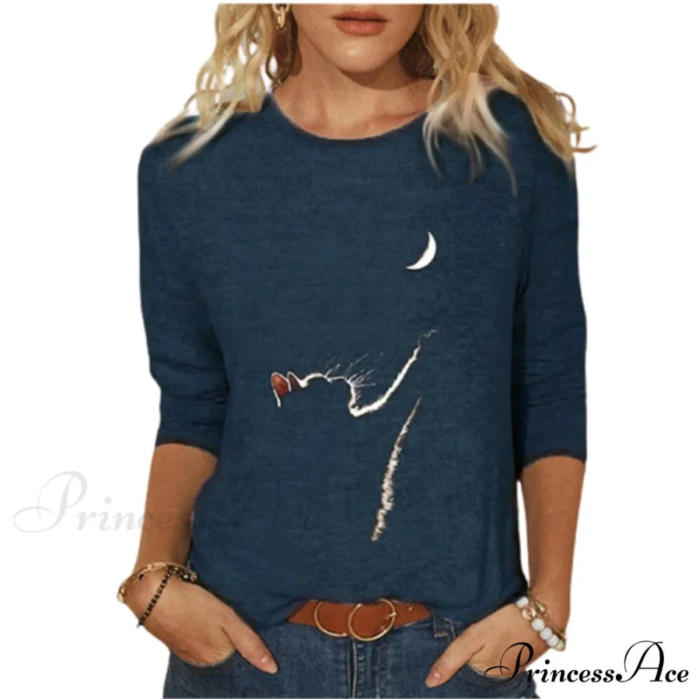 Funny Cat 3D Print Long Sleeve T-Shirts - Image 9