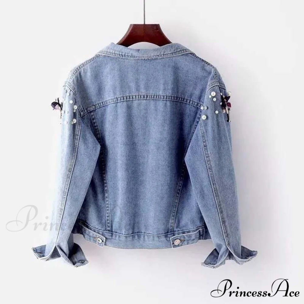 Beading Loose Dragonfly Demin Jacket - Image 2