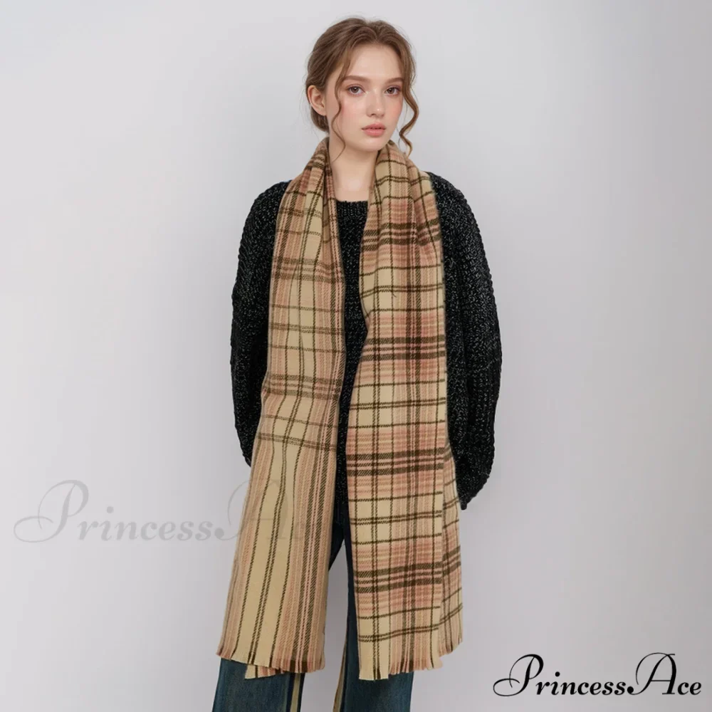 Korean Elegant Fashionable Soft Warm Cozy Classic Trendy Shawl Scarf - Image 2