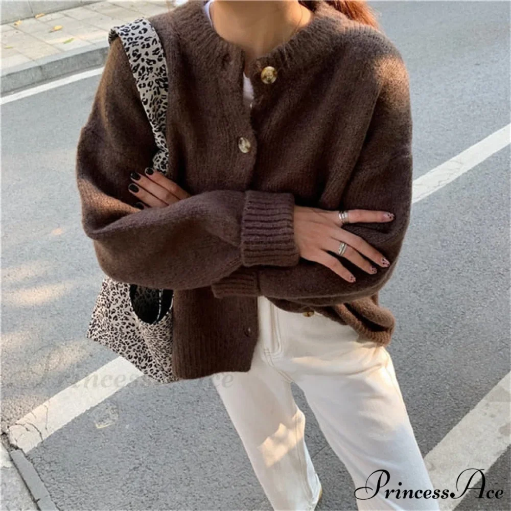 Sweaters Cardigans Warm Casual Arrival Solid Knitwear Loose Coat - Image 26