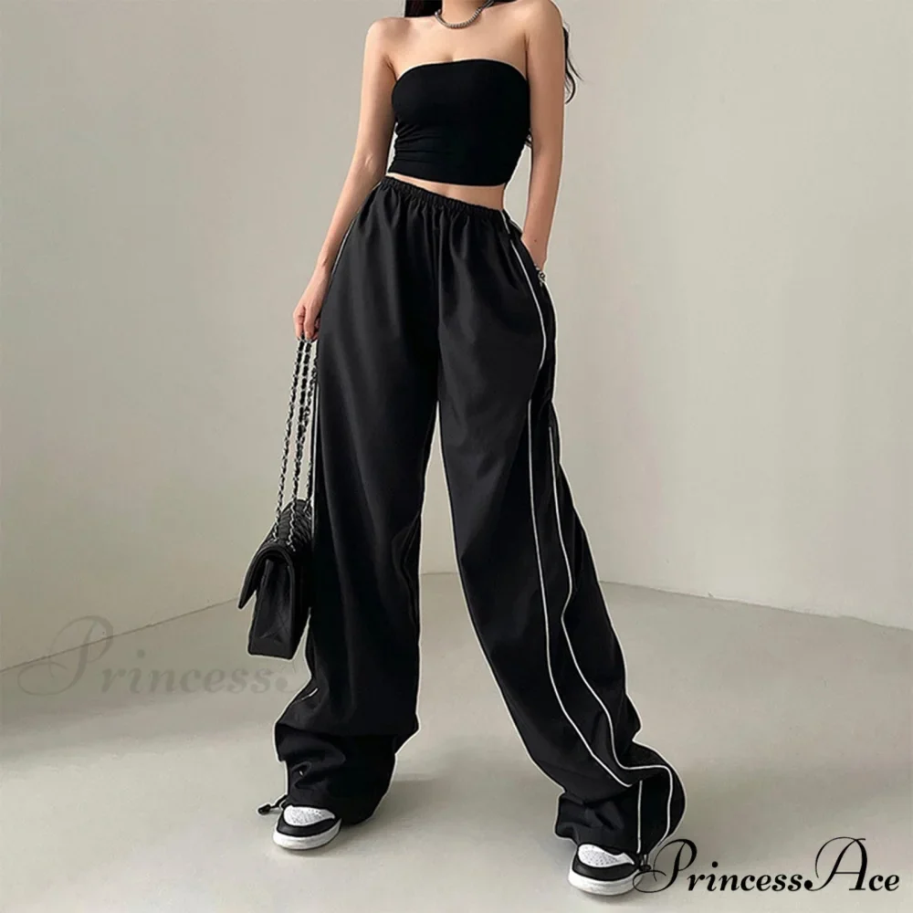 Elastic Waist Retro Solid Summer Clothes
