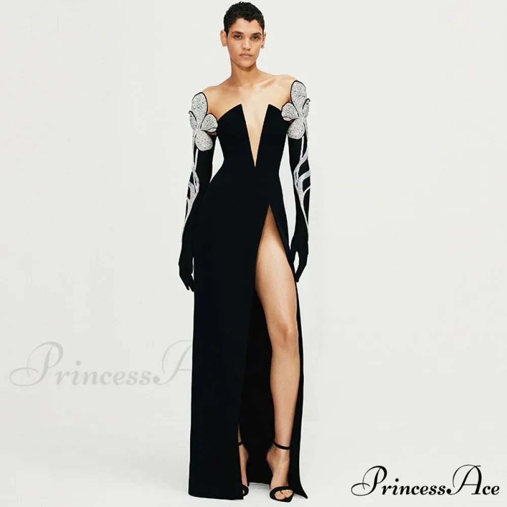 Bodycon Long Sleeve Party Evening Long Dress
