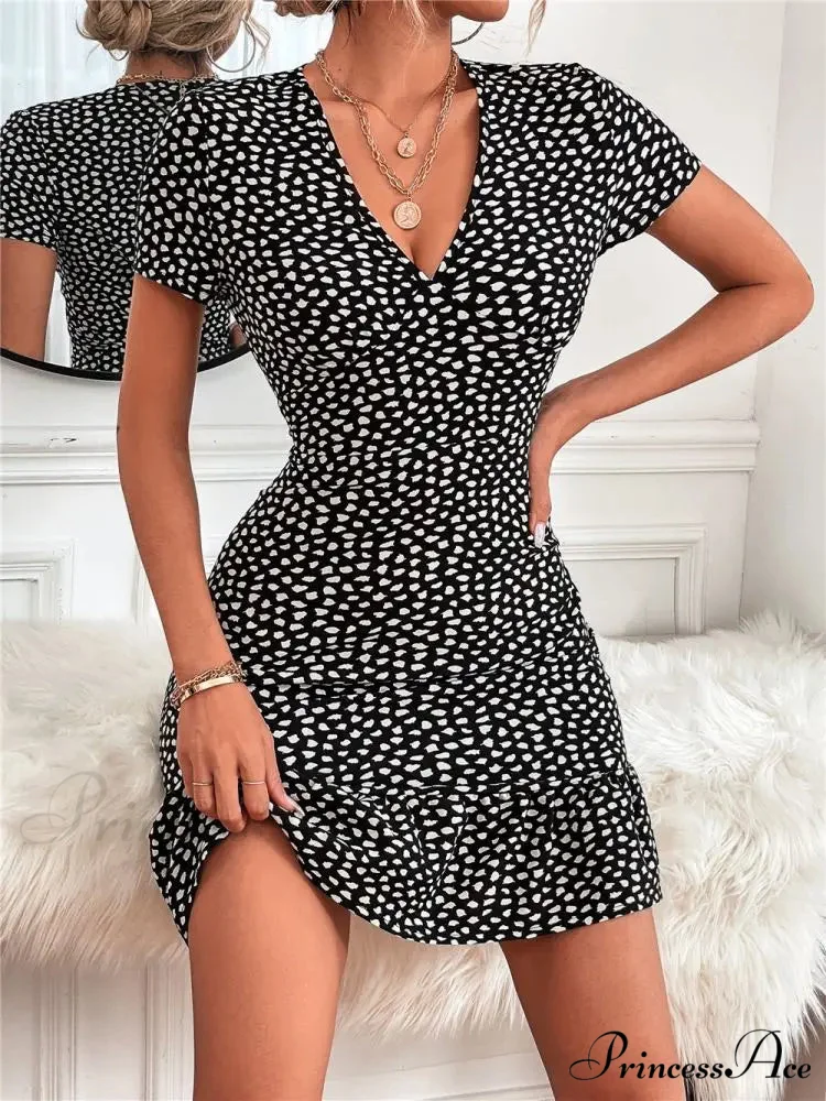 Bohemian Flower Summer Short Women Boho Dress - Image 9