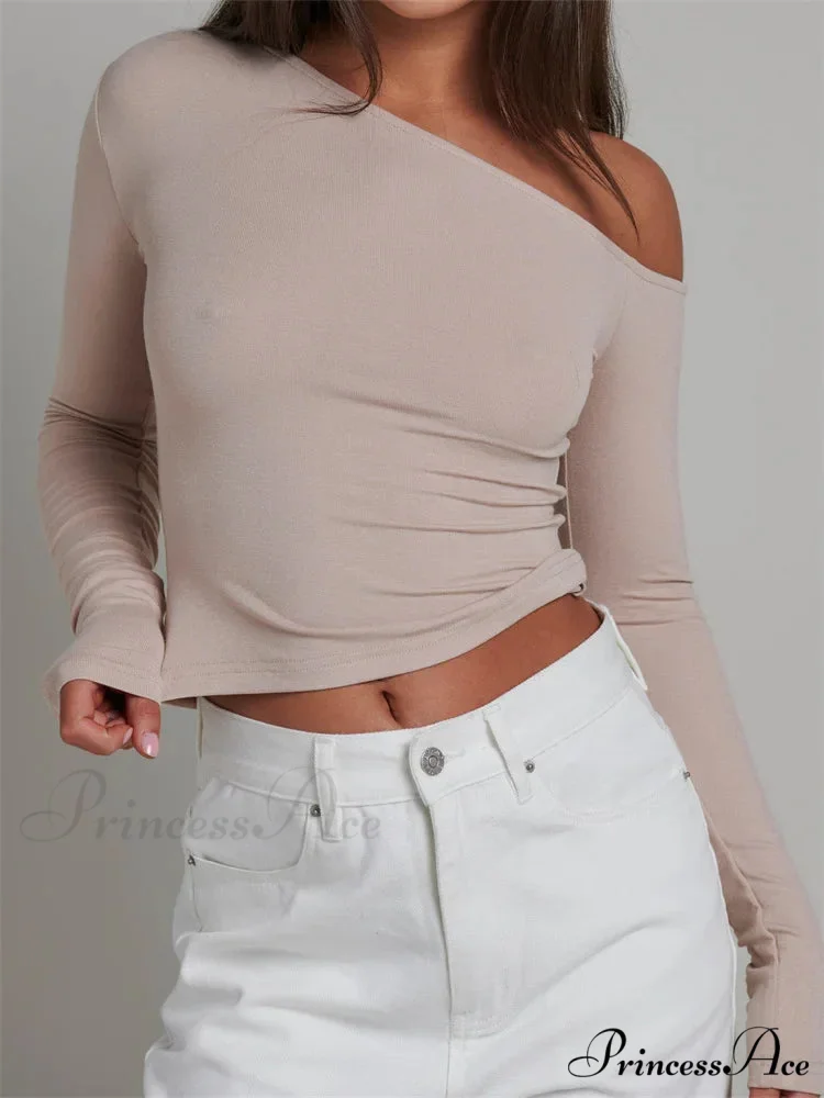 Elegant Lace Patchwork Long Sleeve O-Neck Slim Fit T-shirts