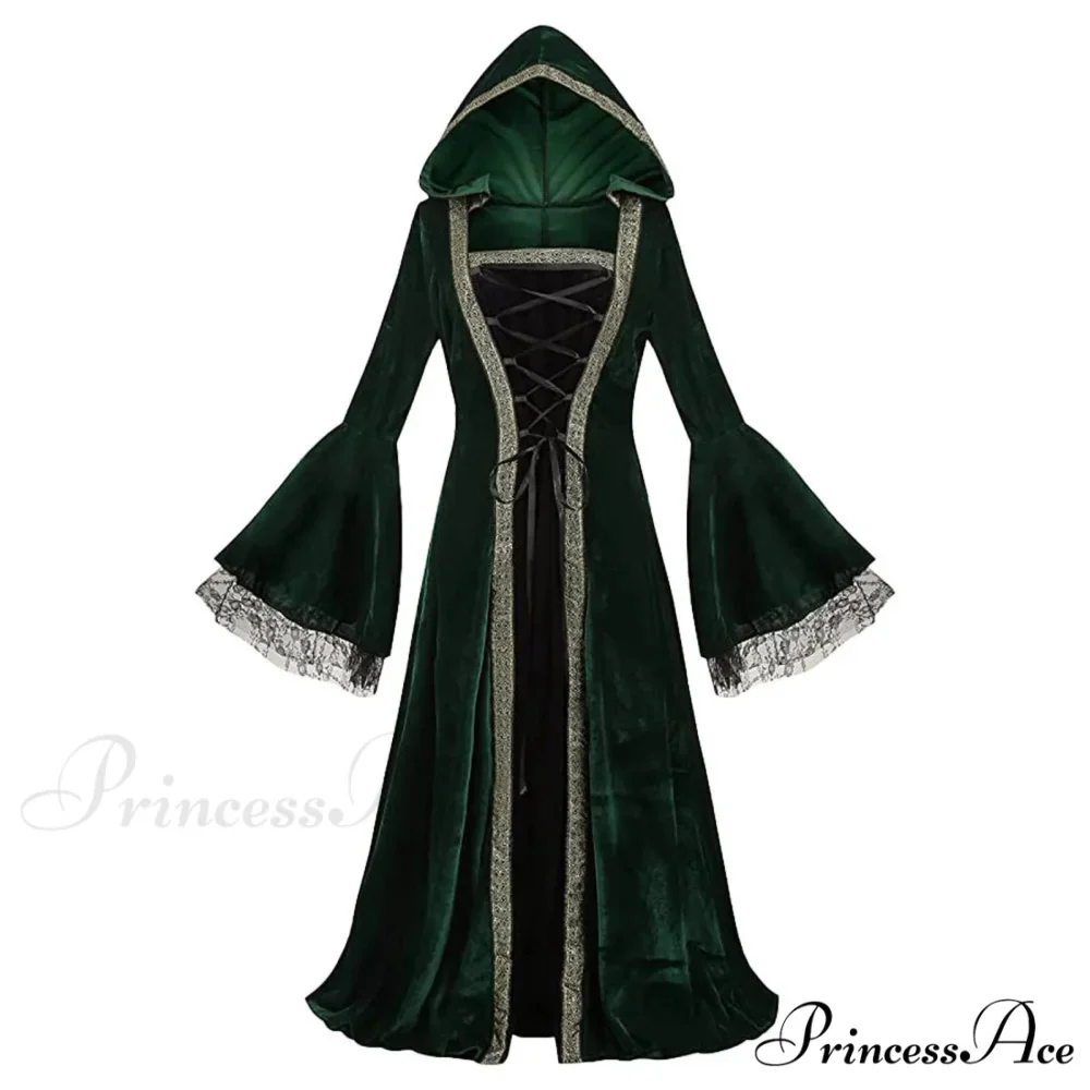 Velvet Medieval Victorian Cosplay Retro Gown Fancy Long Dress