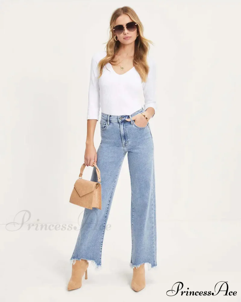 Vintage Fashion High Straight Korean Denim Jean