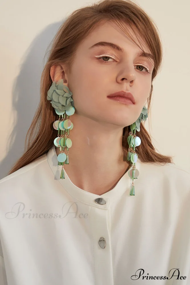 Flower Elegant Sequin Earrings