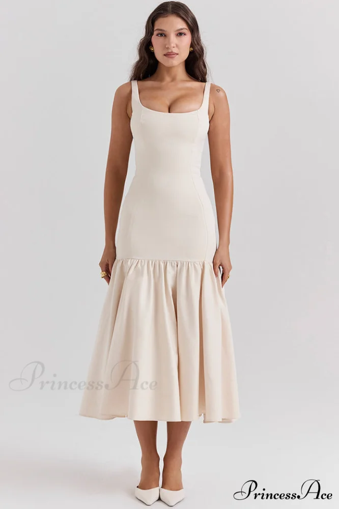 Amore Dropped Stylish Waist Midi Dress
