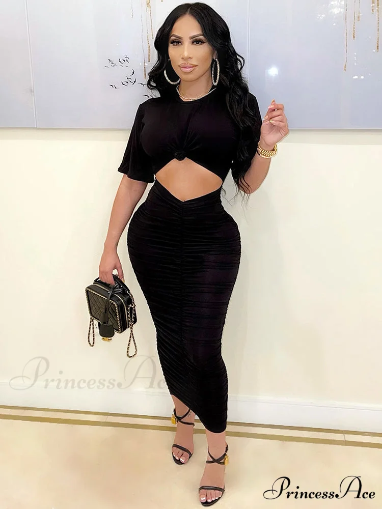 Hollow Out Graceful Mini Crop Top