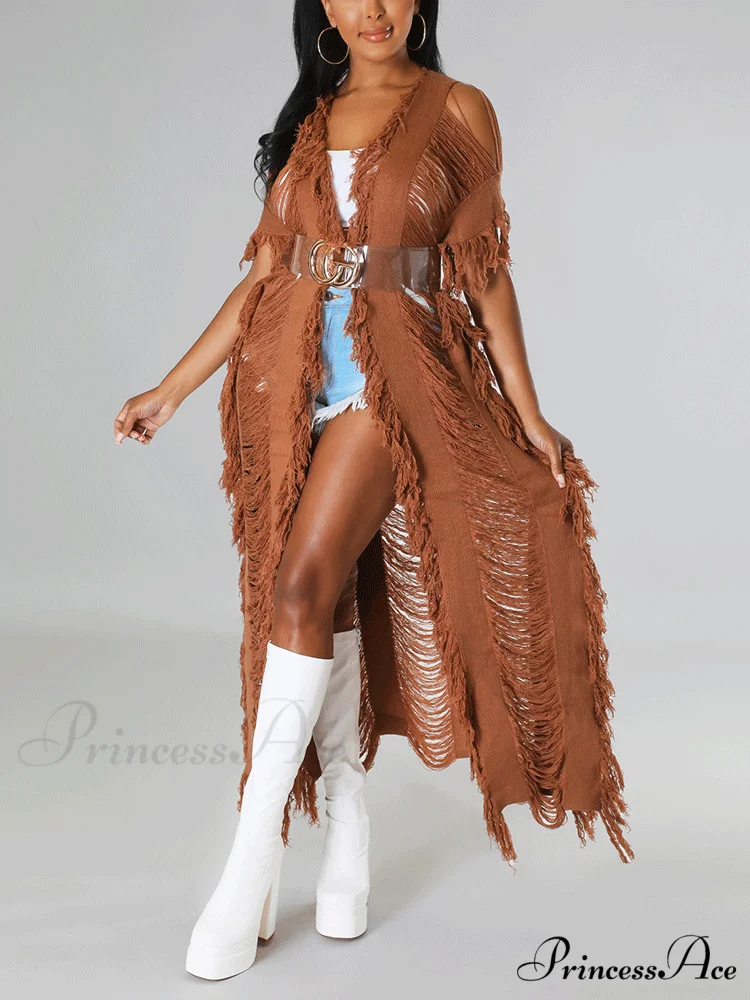 Knitted Charming Tassel Cardigan
