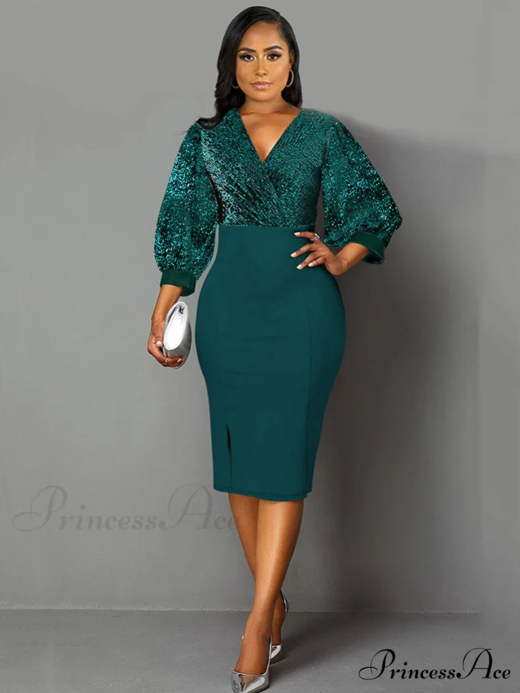 Flared Sleeves Graceful Button Shirt Dress