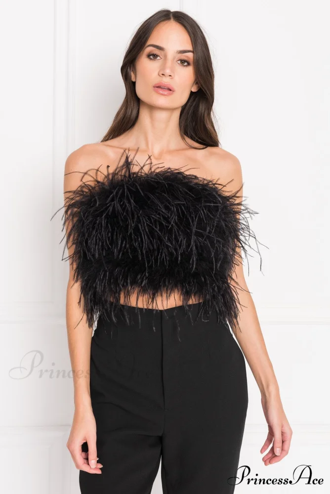 ELOWEN Elegant FEATHER TOP