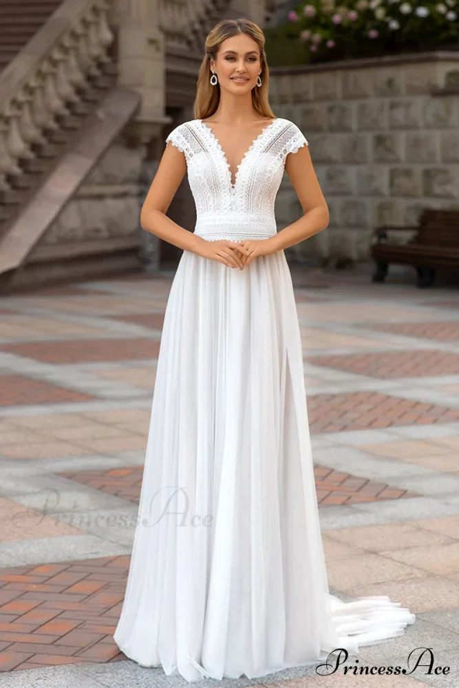 Love Devotion A-line Trendy White Wedding Dress