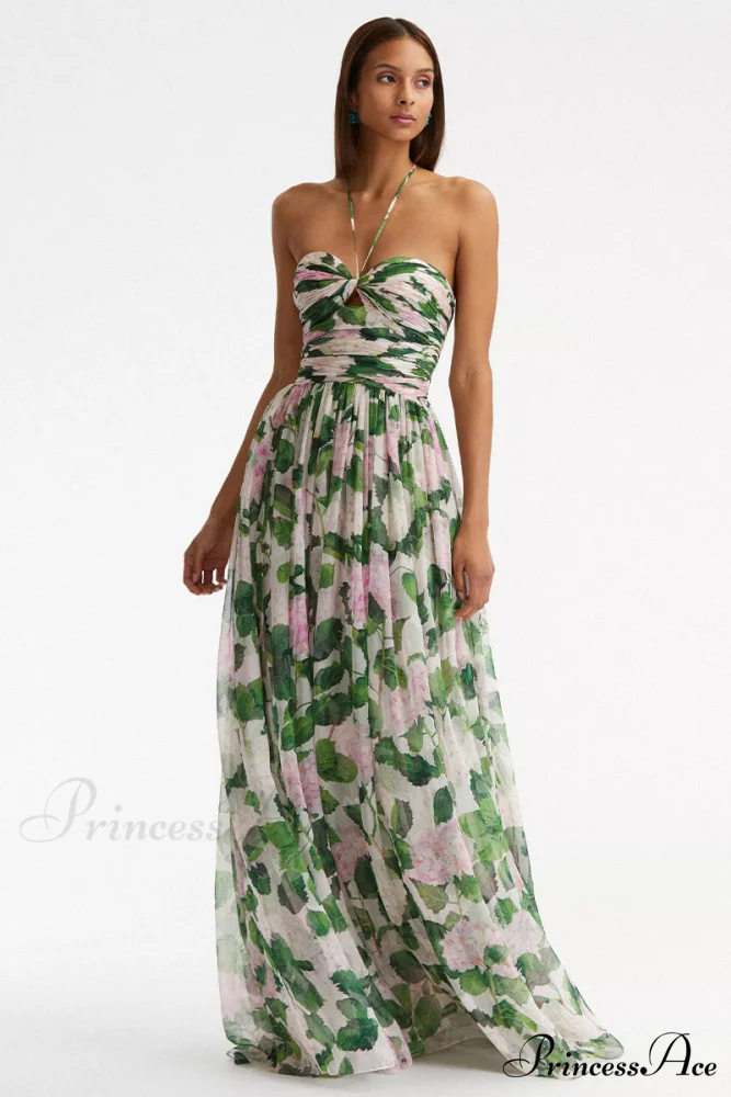 Florence Meadows Floral Trendy Print Maxi Dress