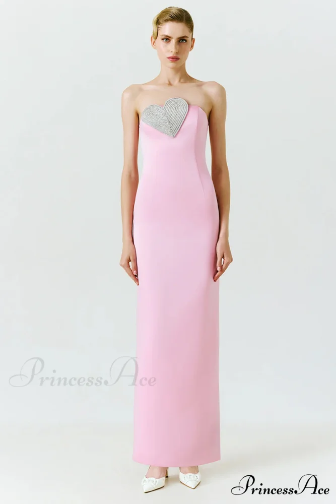 Marchesa Strapless Graceful Maxi Dress