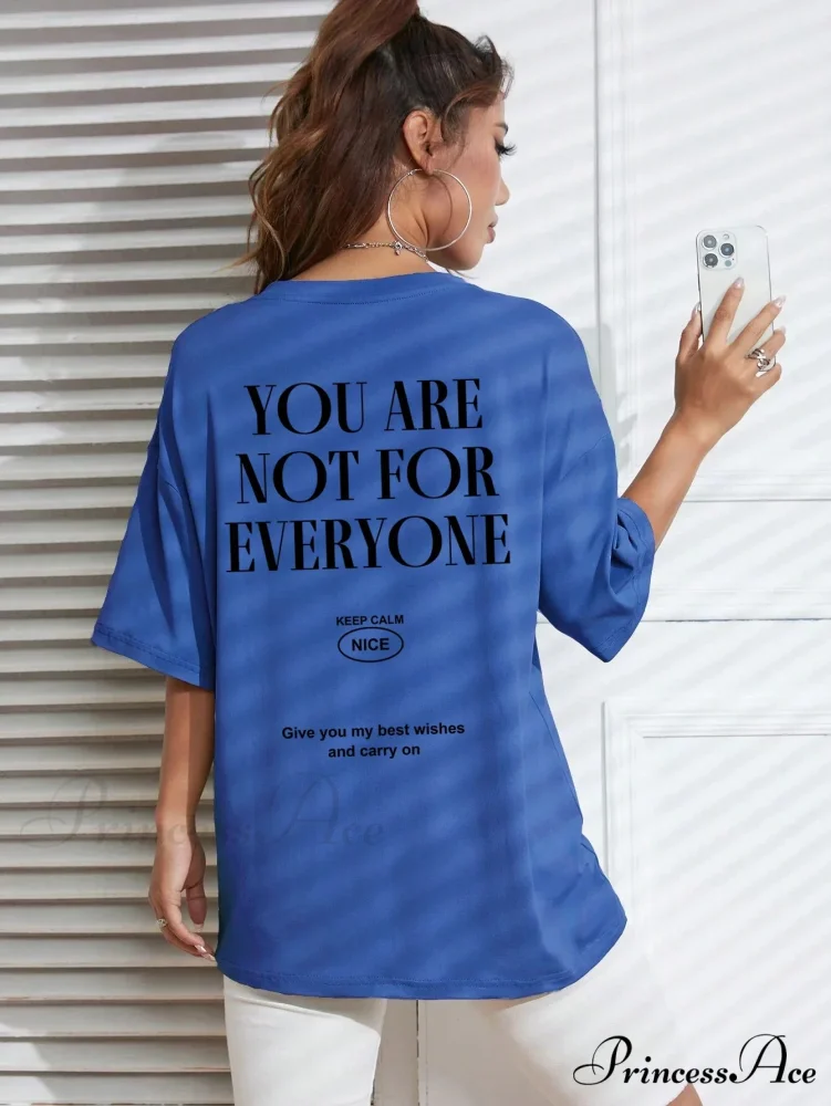 Graphic Back Letter Charming Print Crew Neck T-Shirt - Image 15