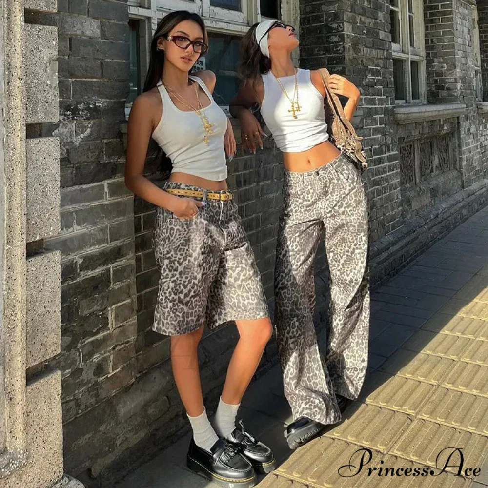 Leopard Print Stylish Straight Trousers - Image 21