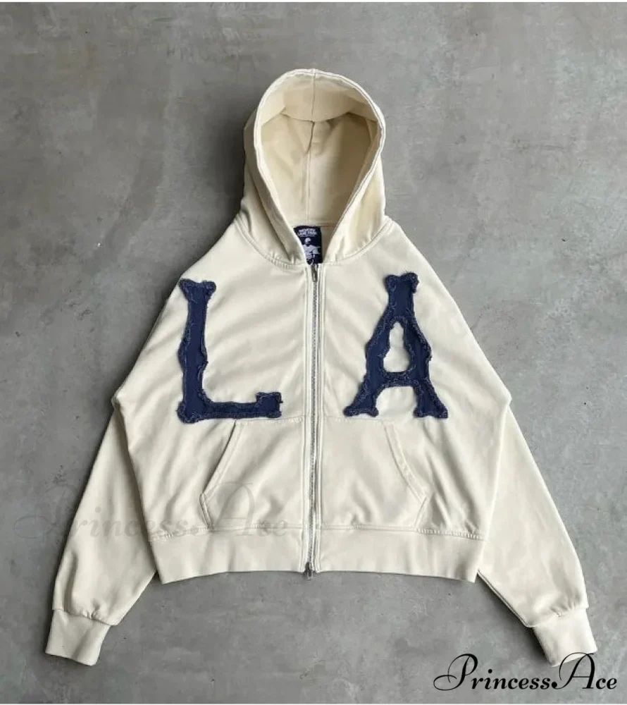 Trendy Retro Embroidered Oversized Comfortable Hoodie